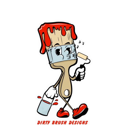 Dirty Brush Sticker
